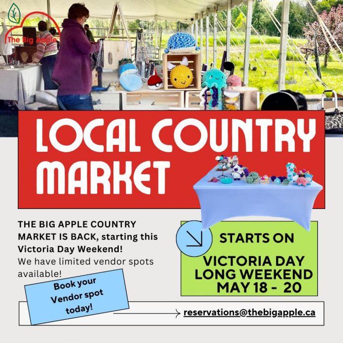Ready for our outdoor country market this Victoria Day